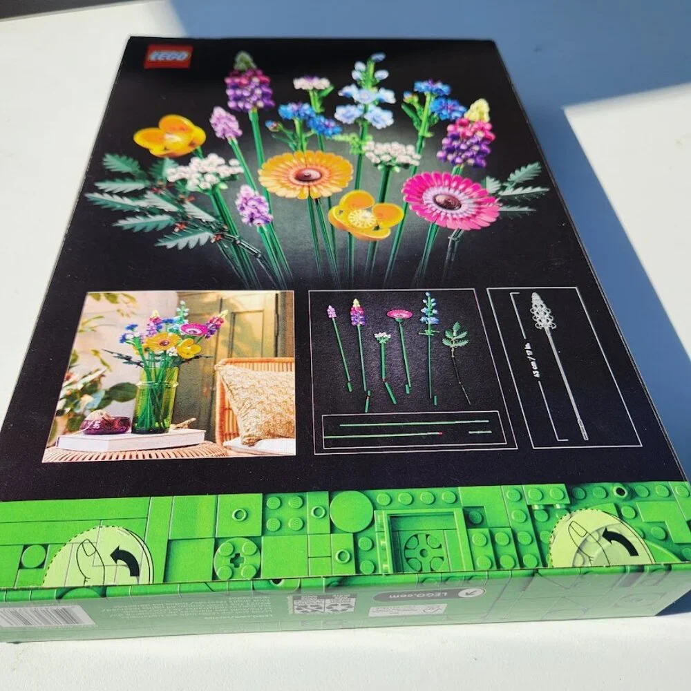 LEGO 10313 Botanicals Artificial Wildflower Bouquet Fake Flowers Building Set To